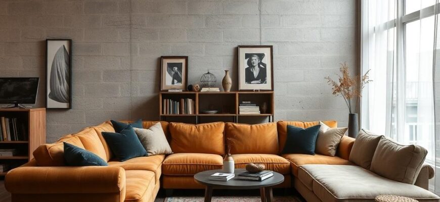 Лофт диваны грубая эстетика в интерьере