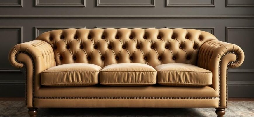 Классические диваны с каретной стяжкой